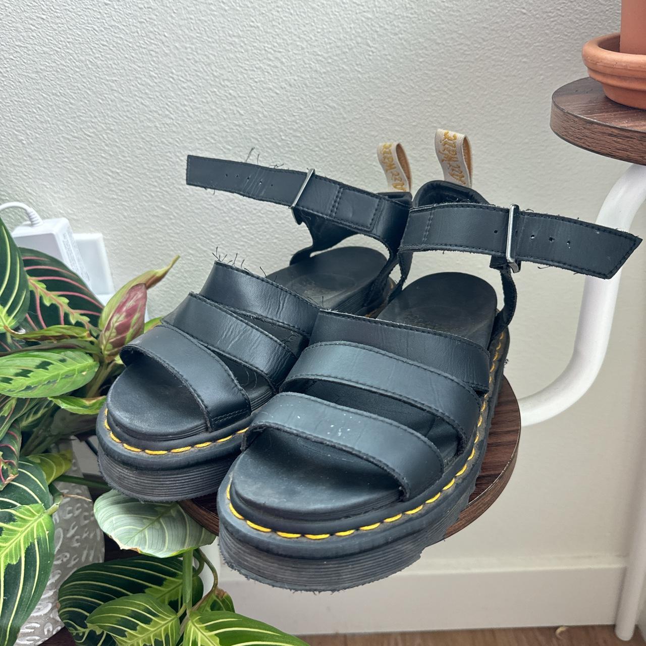 vegan dr marten platform chunky sandals size w7 eu Depop