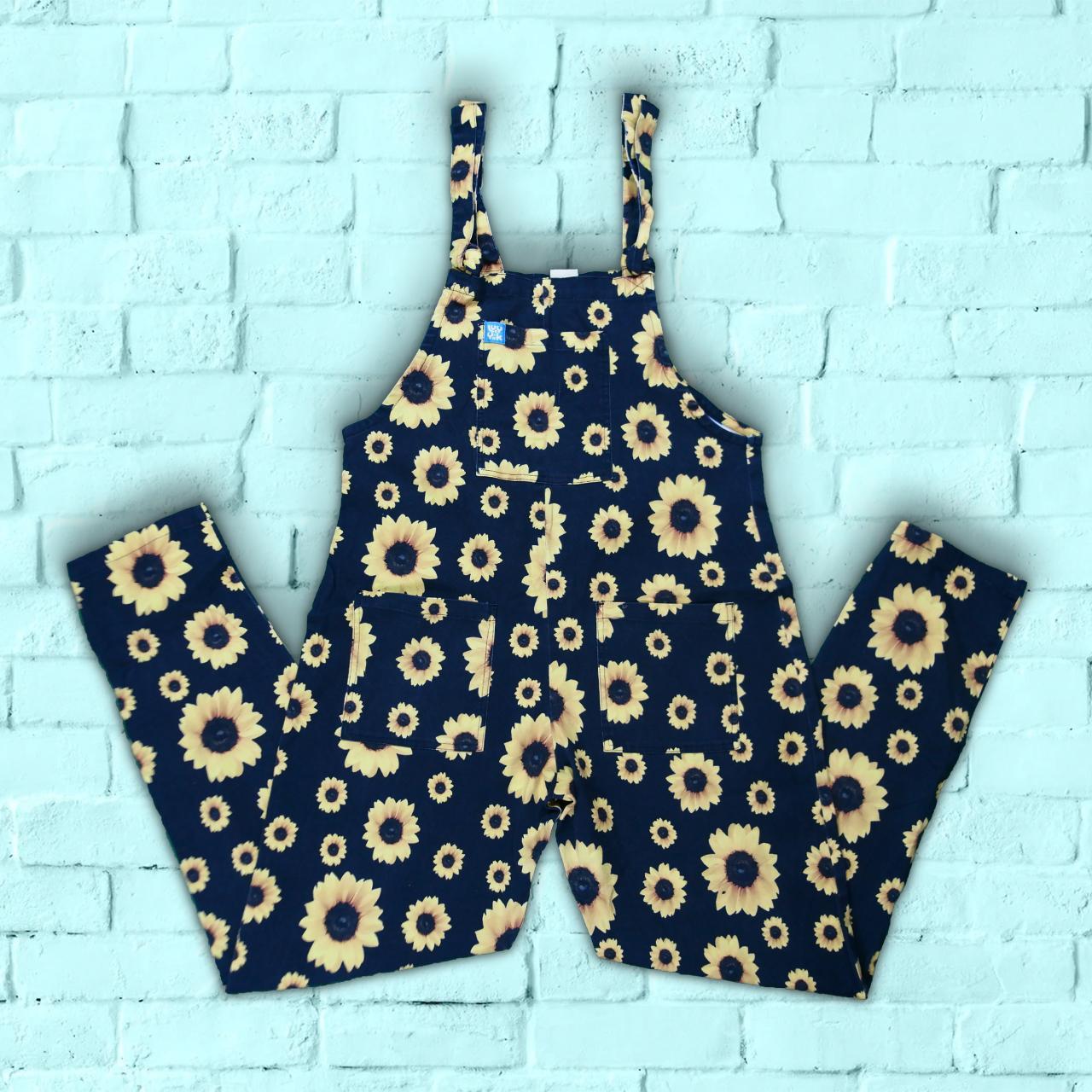 Lucy & Yak Original Dungarees In Sunflower Print... Depop