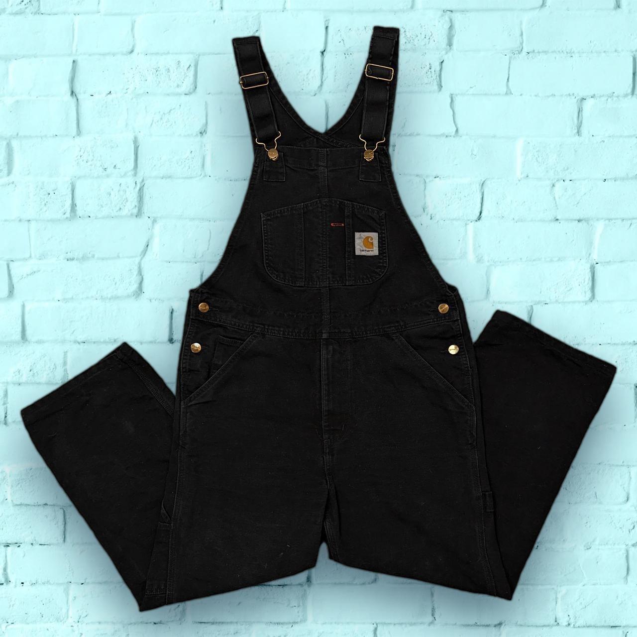 Black carhartt bibs best sale