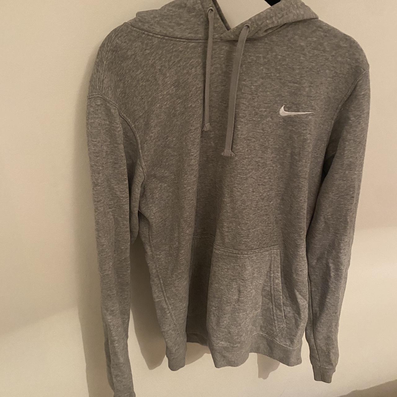 mens grey nike tape hoodie