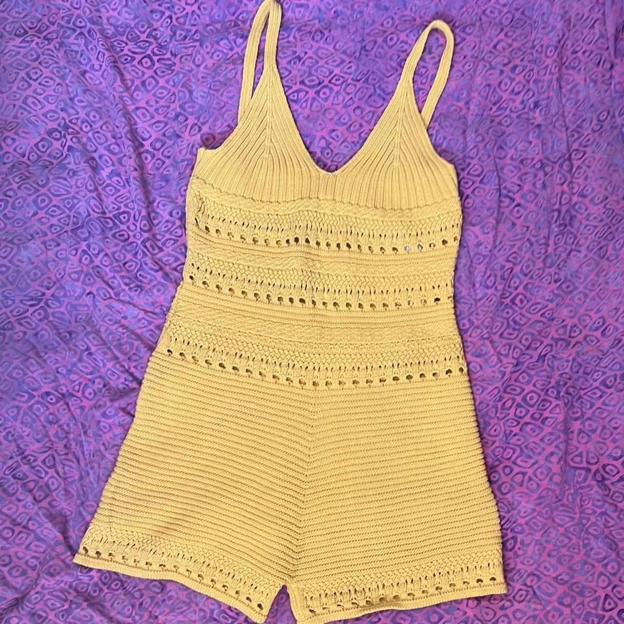 Zara crochet romper (Never worn) Depop