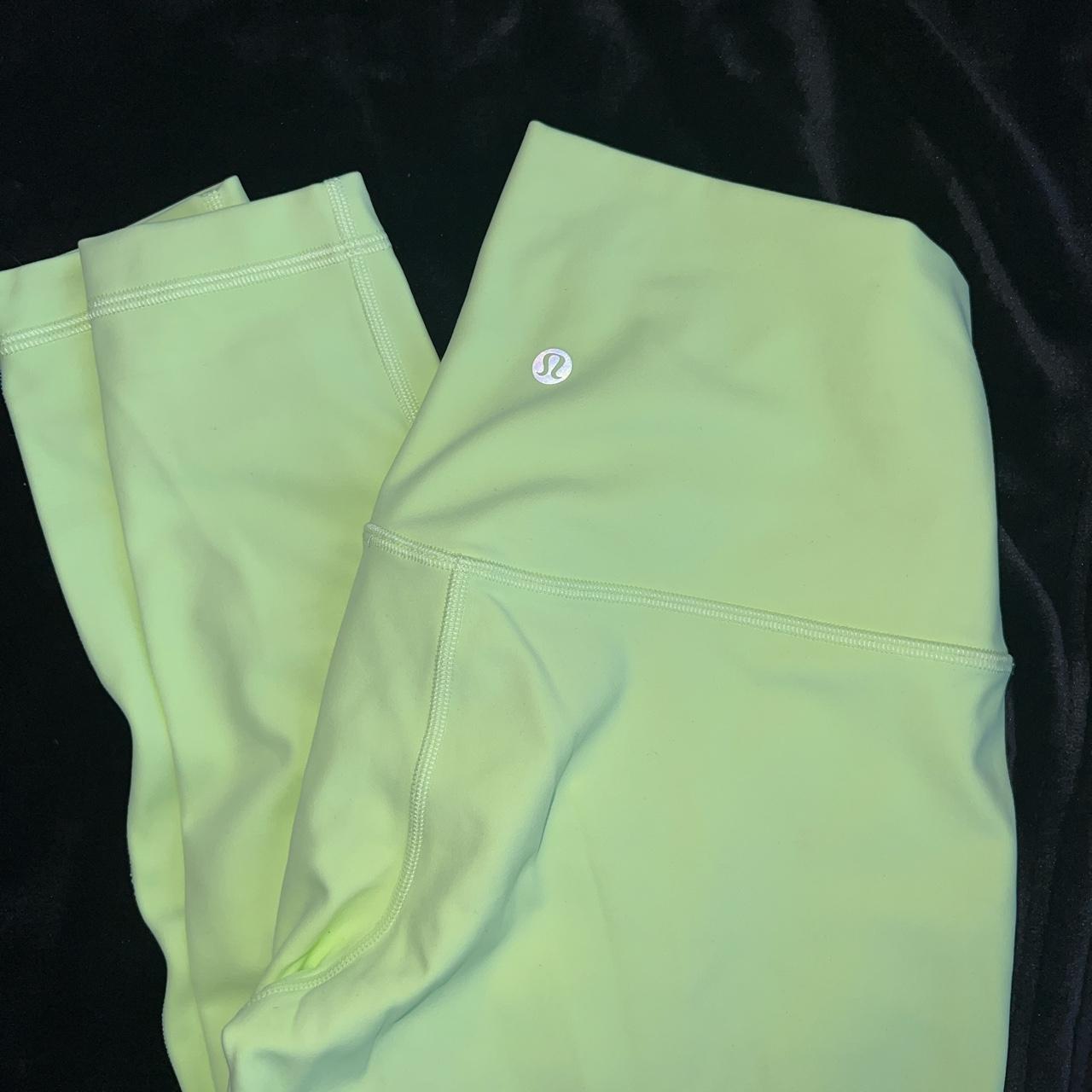 Lululemon Women's Green and Yellow Leggings | Depop