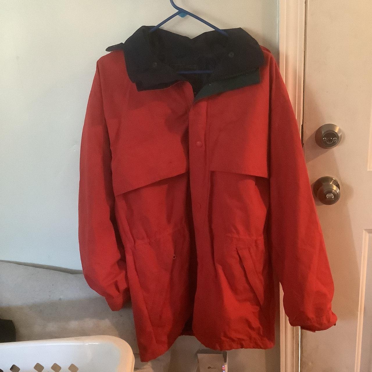 Eddie Bauer jacket red color vintage vtg Techwear... Depop