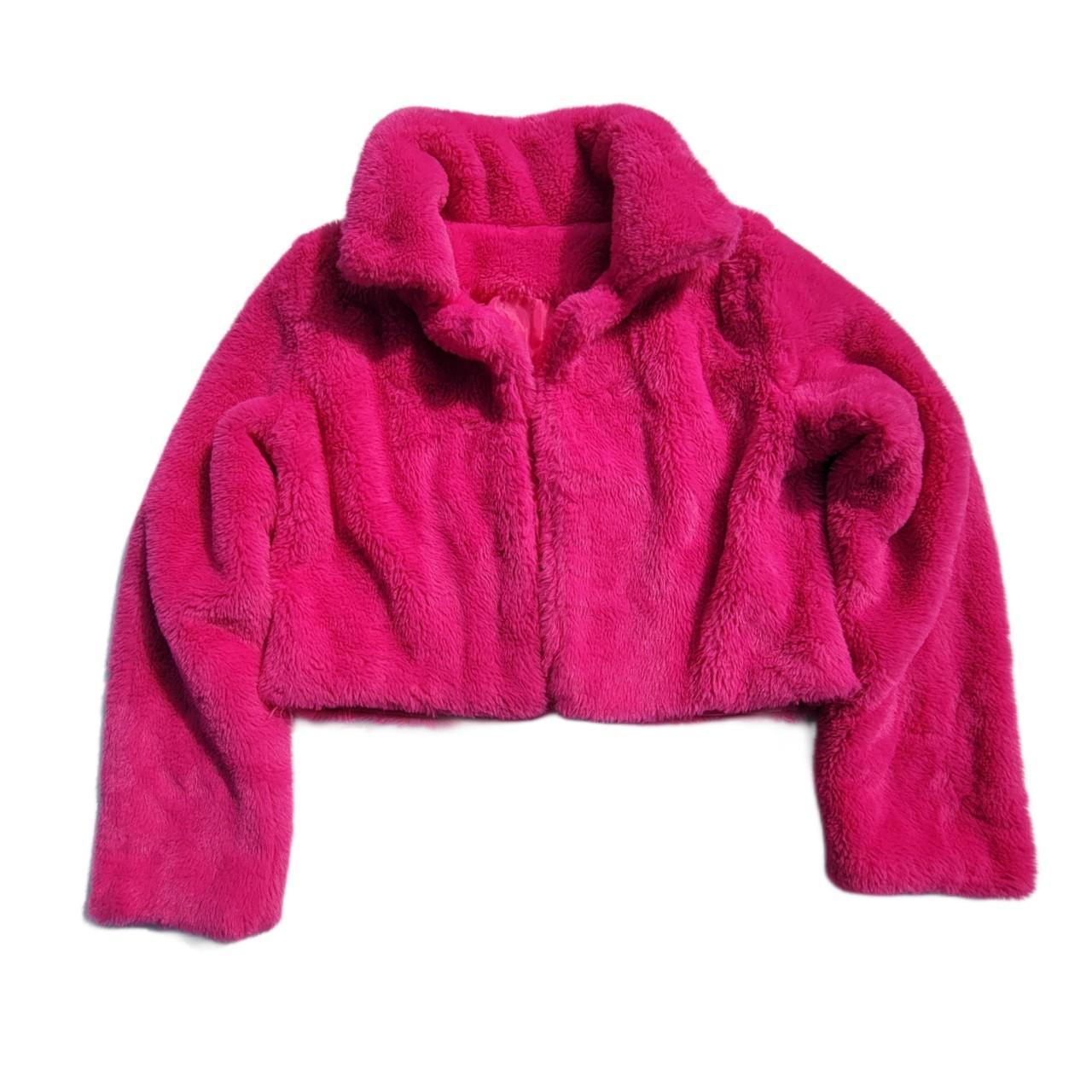 Milly pink 2024 faux fur jacket