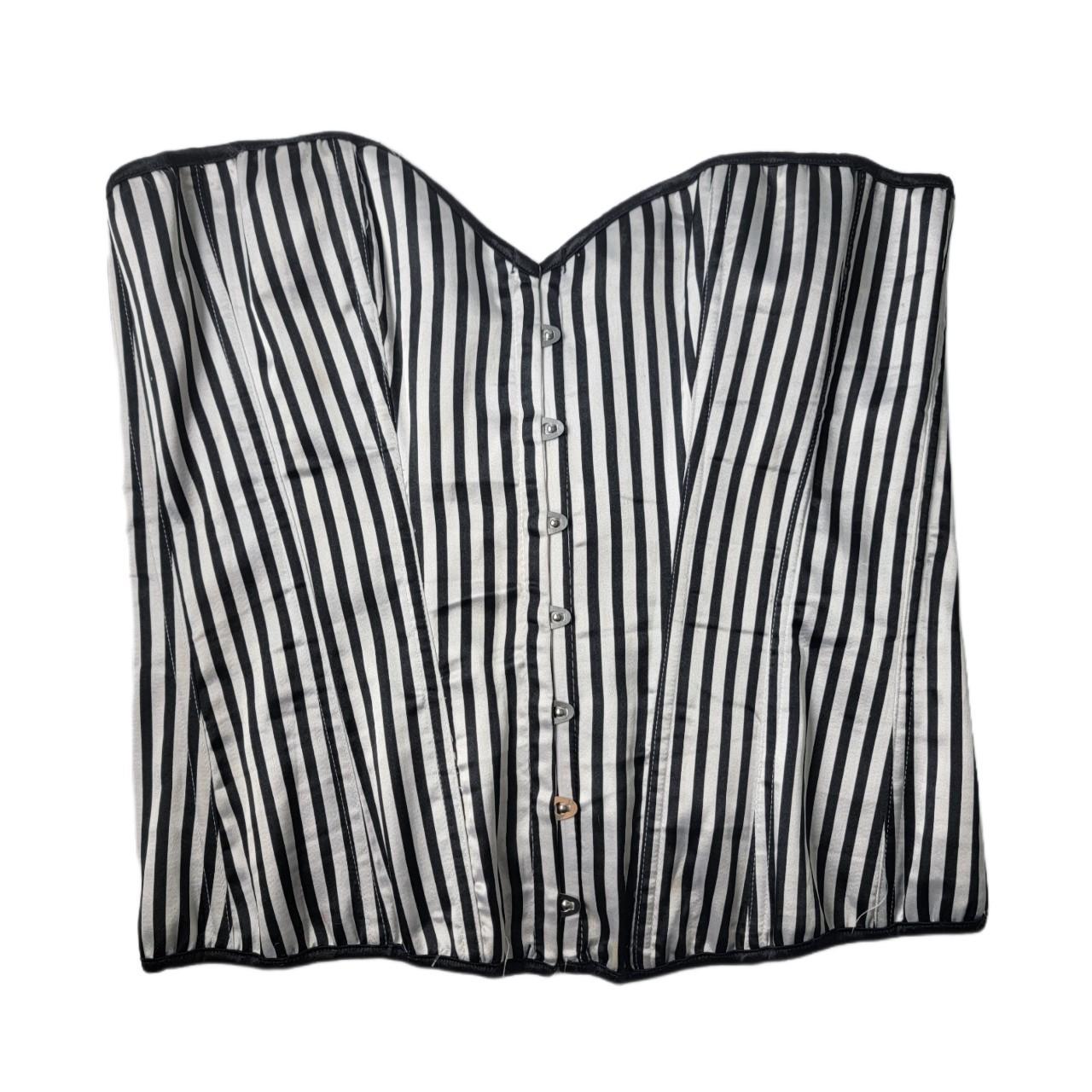 Black and White Stripe Corset