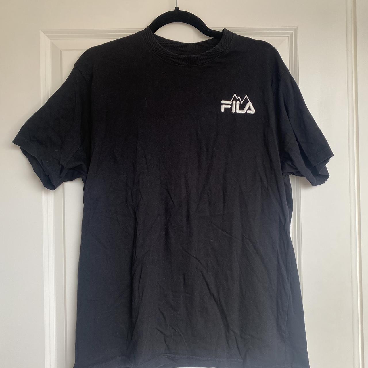 Men’s Black Fila Paradise T-Shirt - Very good... - Depop