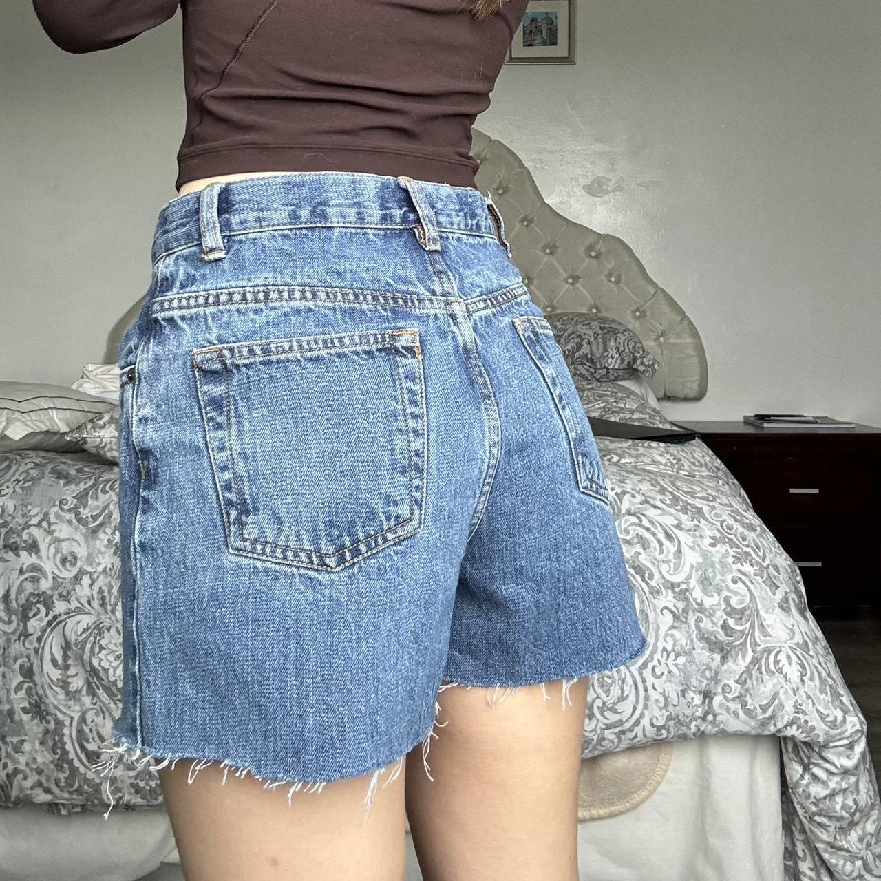 Vintage denim shorts Adjustable waist - Depop