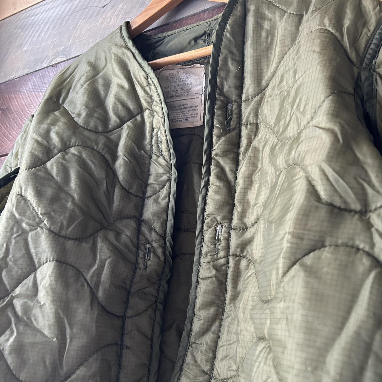 Military quilted jacket liner. On trend right now to... Depop