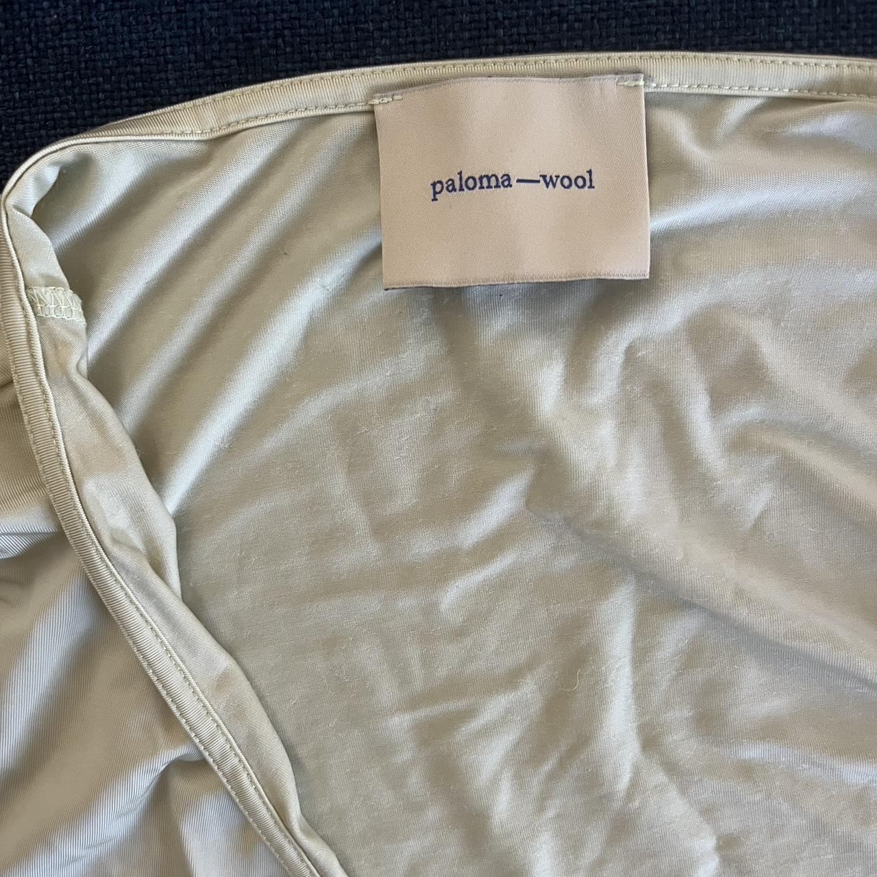 paloma wool MODEM ライムグリーン　幾何学 Paloma Wool Lime Green Wrap Dress M Viscose fabric | Depop