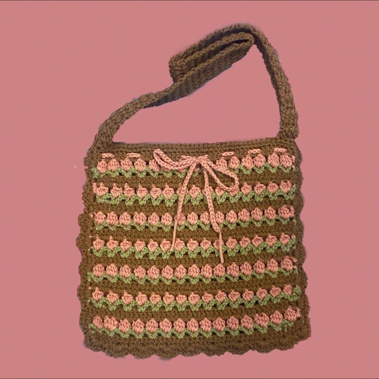 Women's Pink and Brown Bag | Depop