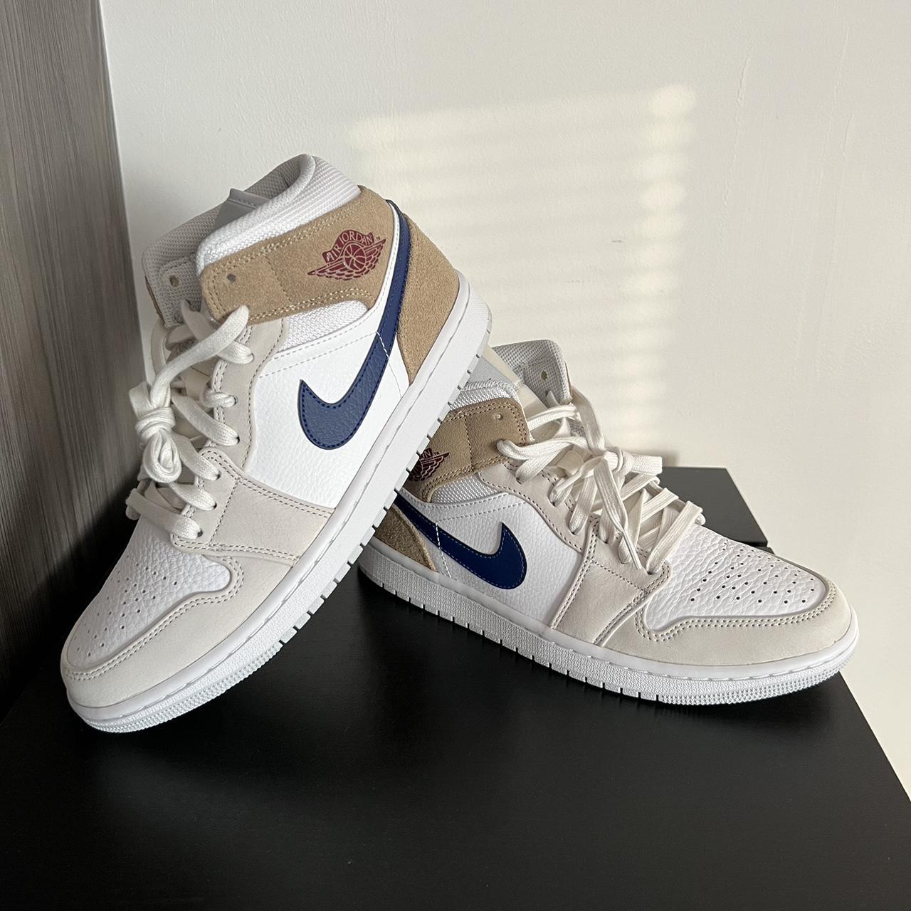 tan and white jordan