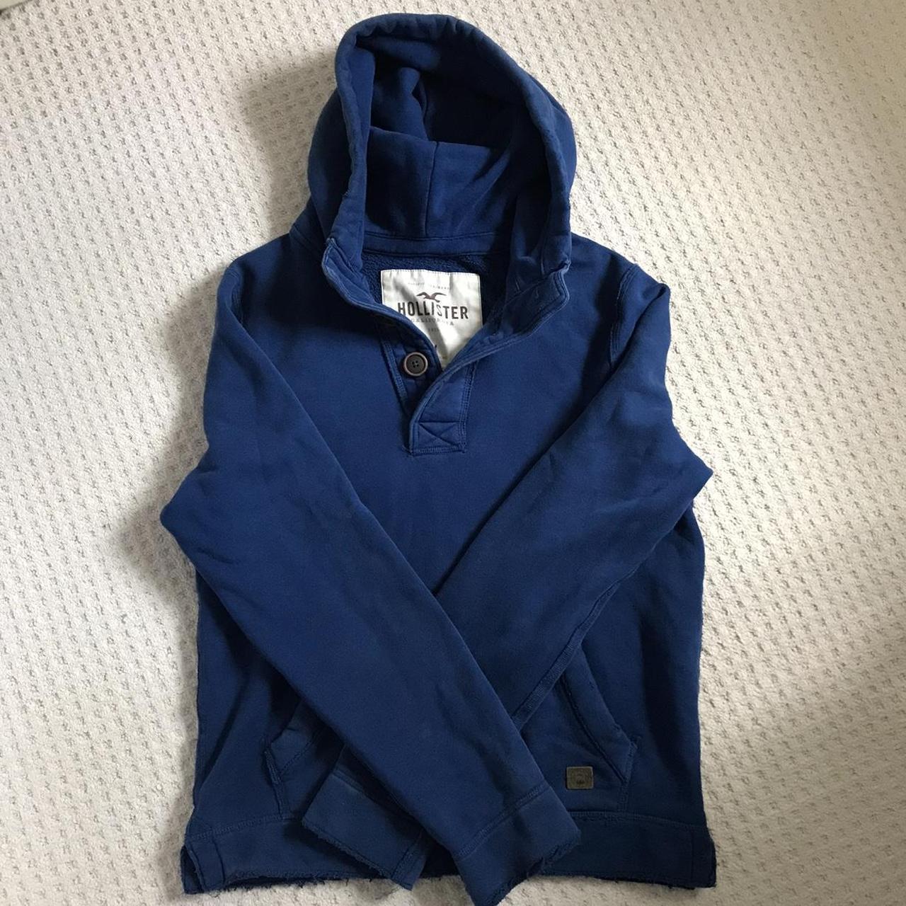 Hollister hoodie Dark royal blue Hollister hoodie. Depop