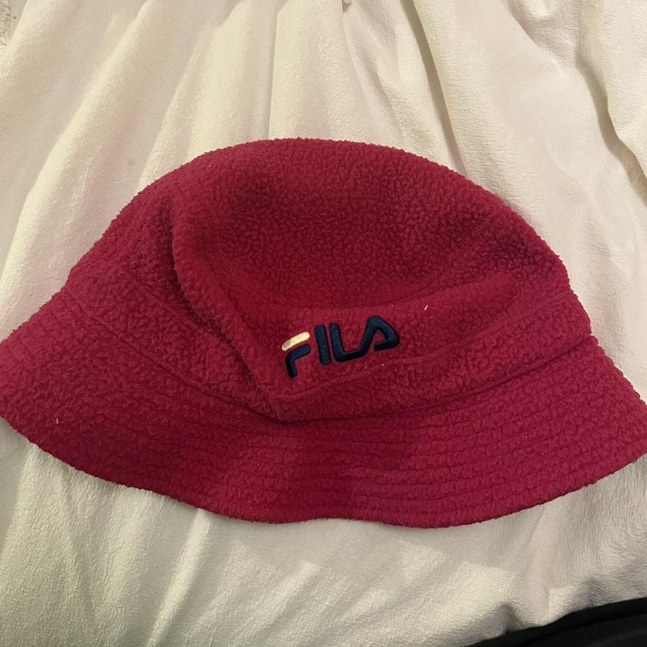 Pink fila bucket clearance hat