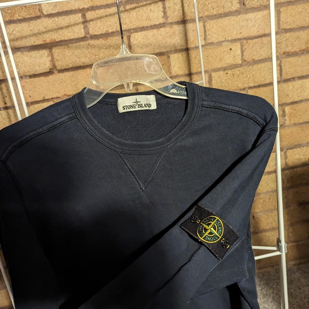Navy Blue Stone Island Jumper. Purchased from... Depop