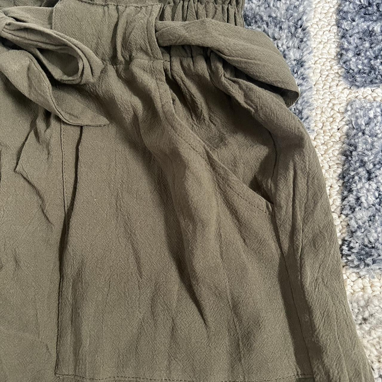 Shein Olive Green Shorts size L 8-10 only tried on!... - Depop