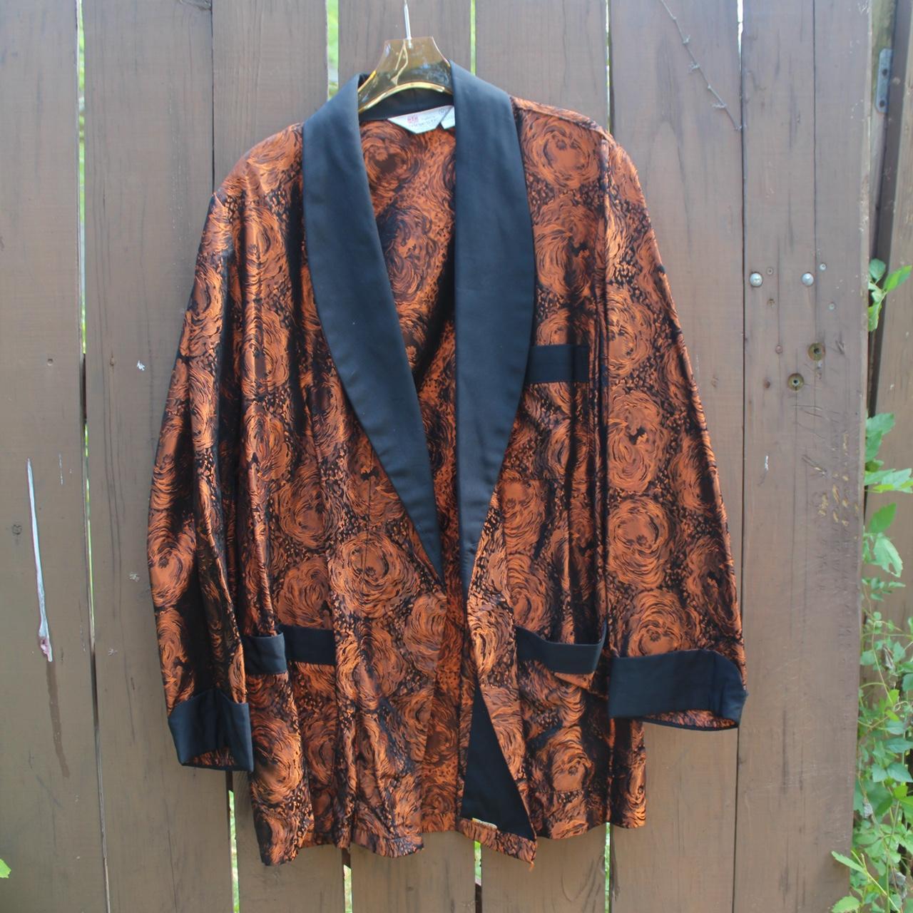 Mens paisley smoking on sale jacket