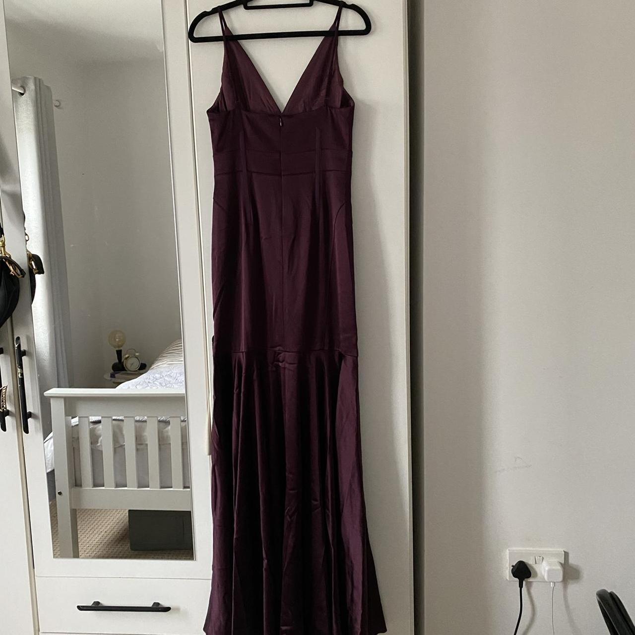 Jill Stuart Women S Burgundy And Purple Dress Depop