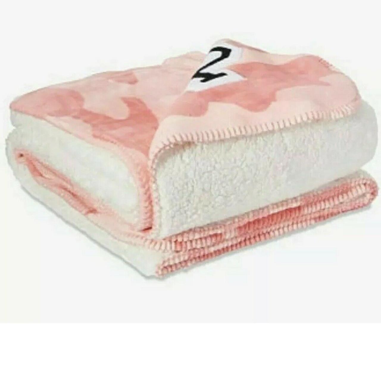 Victoria s Secret PINK Pink Camo Sherpa Blanket. Depop