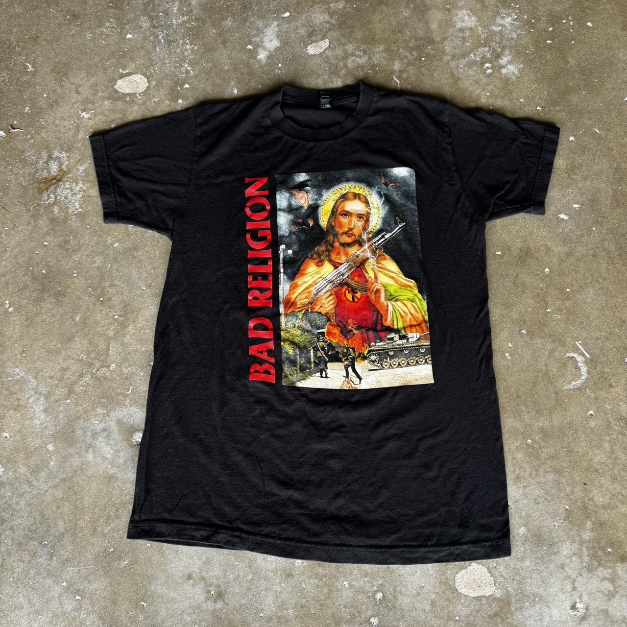 Y3k 2019 Jesus Bad Religion tour shirt Measurements | Depop