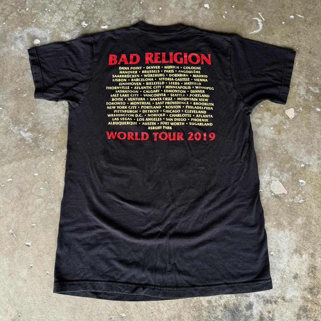 Y3k 2019 Jesus Bad Religion tour shirt Measurements | Depop