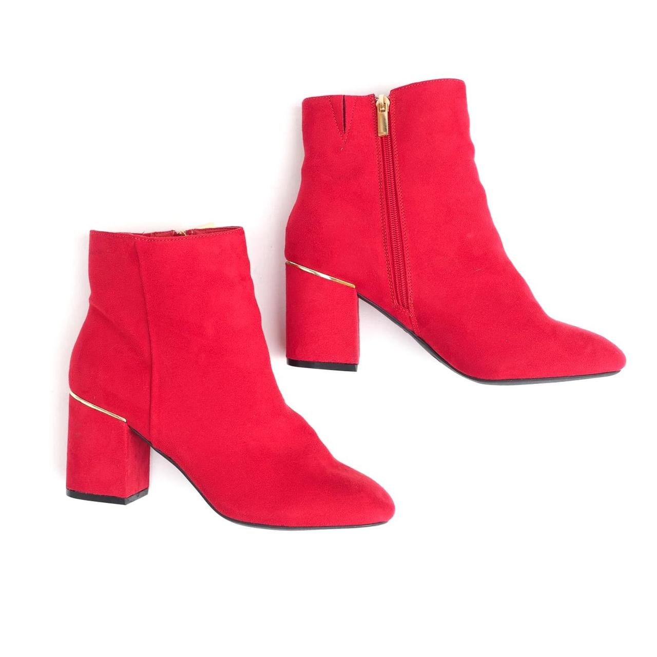 Suede sale bootie heels