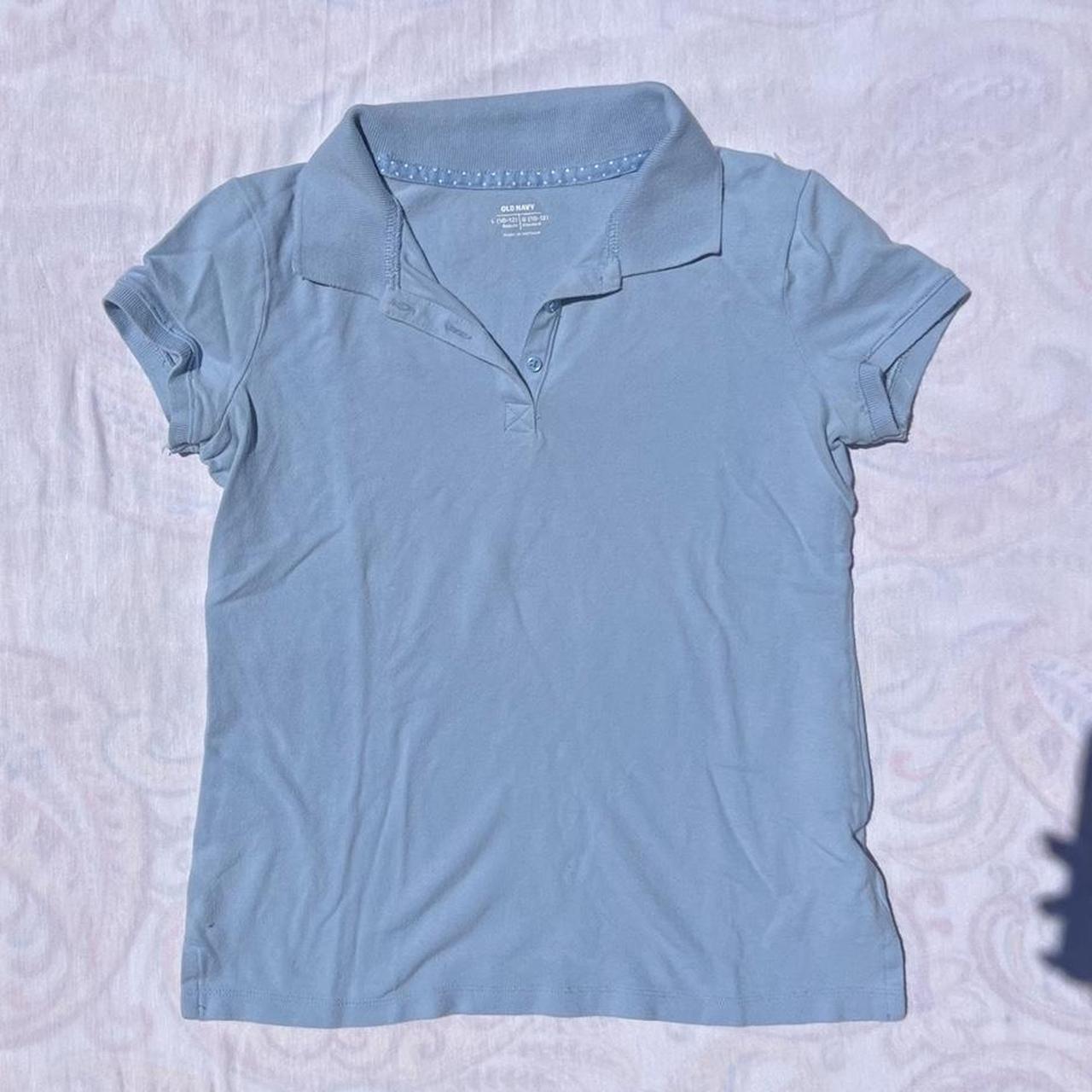 Baby blue baby tee from old navy child’s size 10-12... - Depop