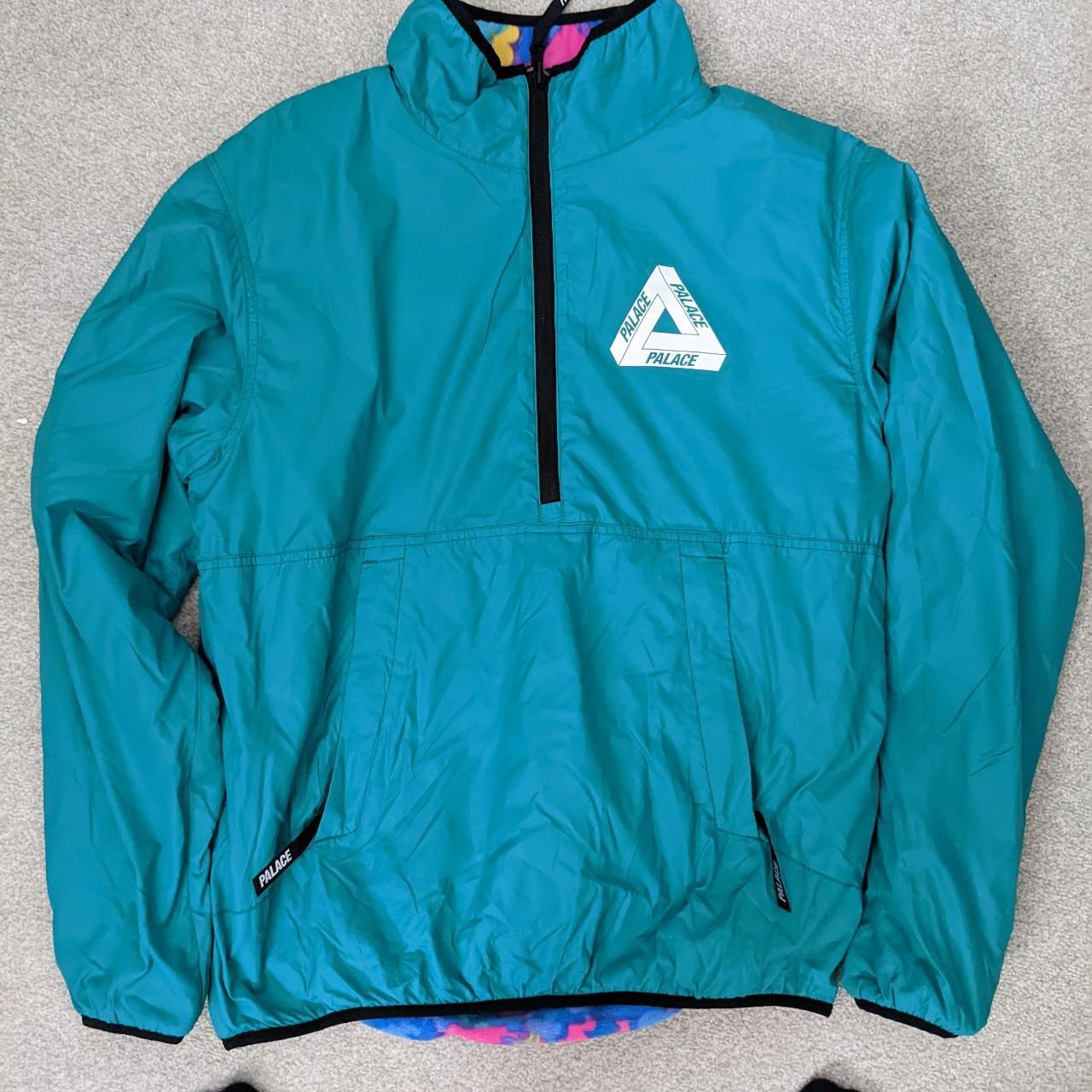 Palace reversible fleece jacket. Size medium. 100... - Depop