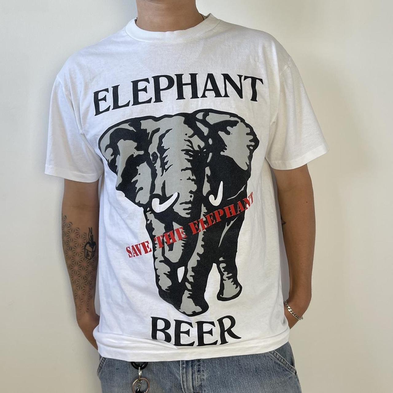 Vintage save the elephants t shirt 90’s Elephant... - Depop