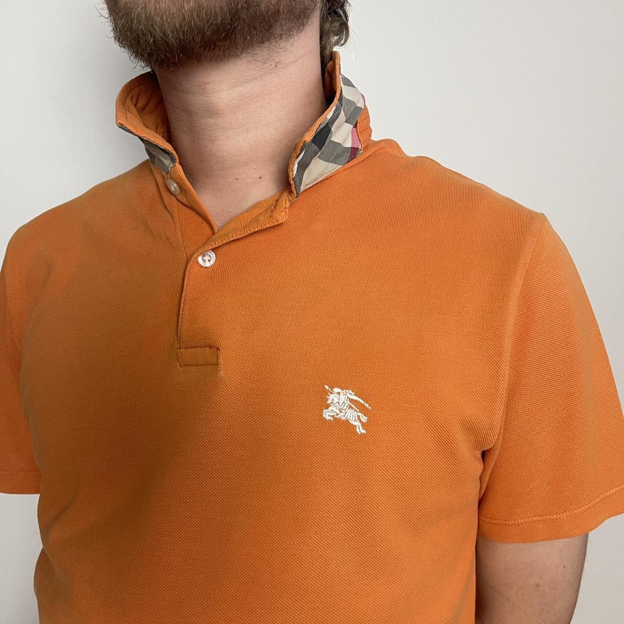 Burberry polo shirt deals orange