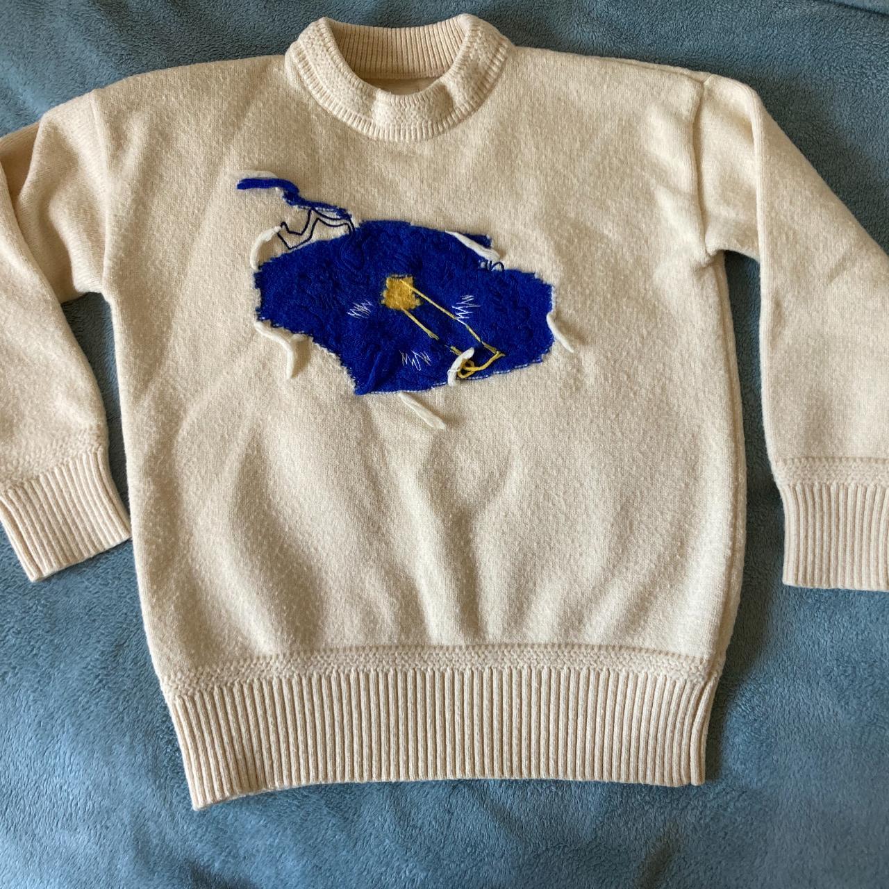 ADER error Off-White Knit Bluessom Sweater. ADER | Depop