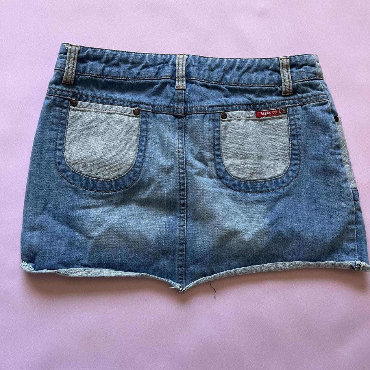 Super Cute Y2k Denim Micro Mini Skirt Labelled Size... - Depop