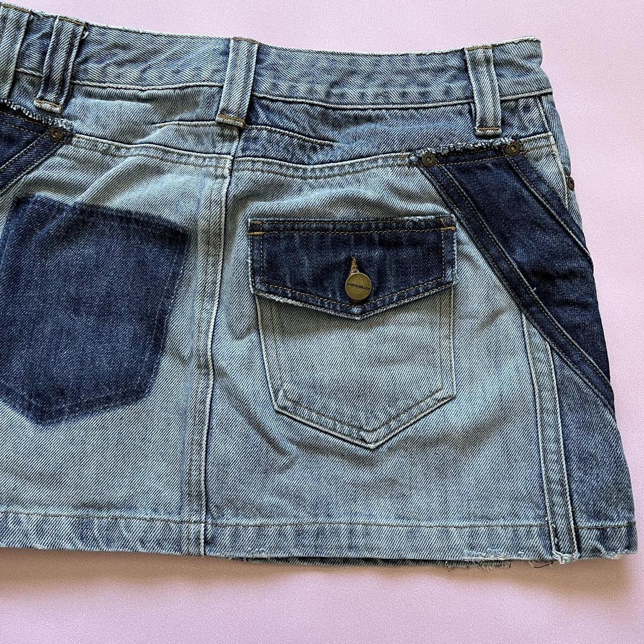 Karen millen y2k denim micro mini skirt Labelled... Depop