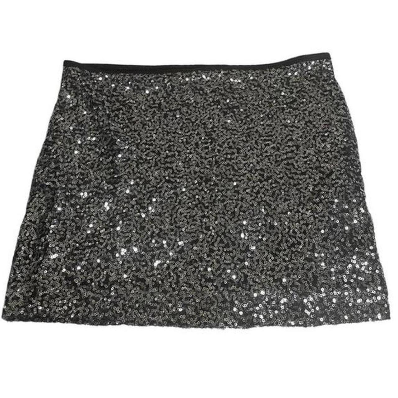 2000 s Express Gray Silver Sequin Mini Skirt She