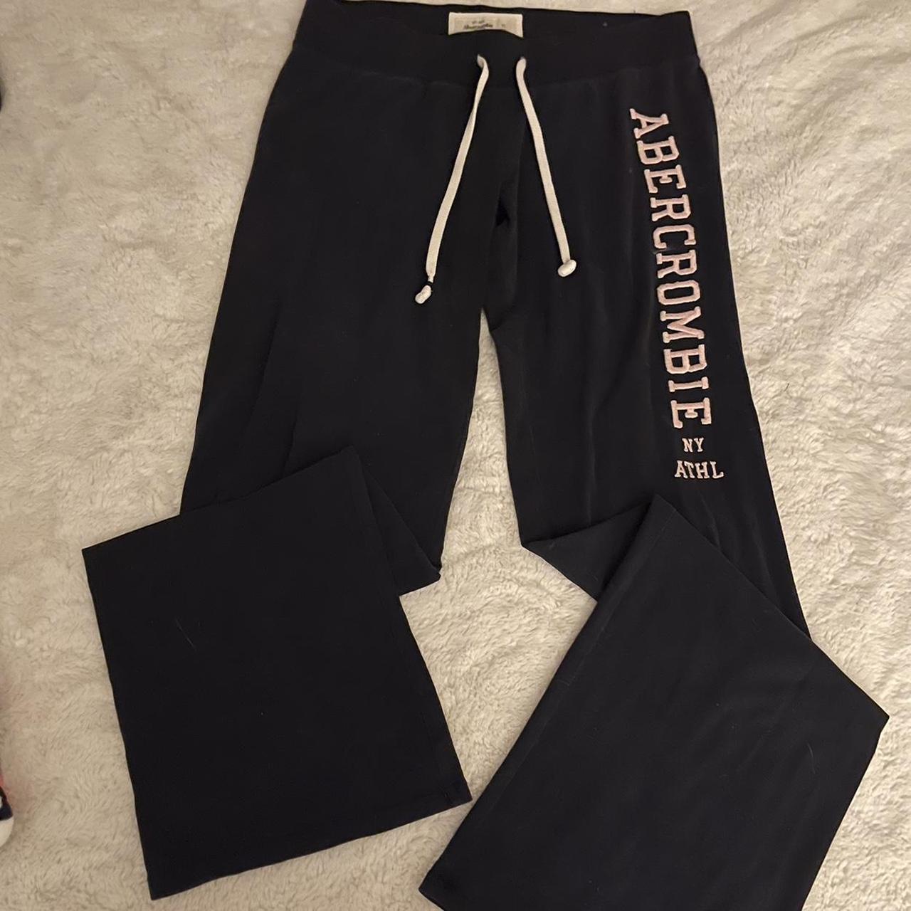 Abercrombie & Fitch Women's Navy and Pink Joggers-tracksuits | Depop