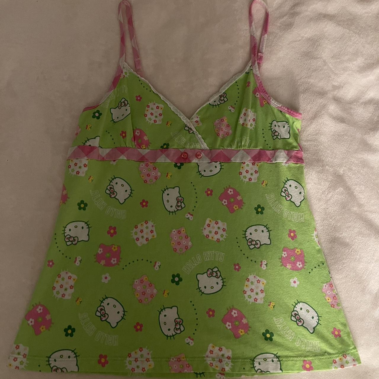 Hello Kitty pajama set size XL the pants inseam is... Depop