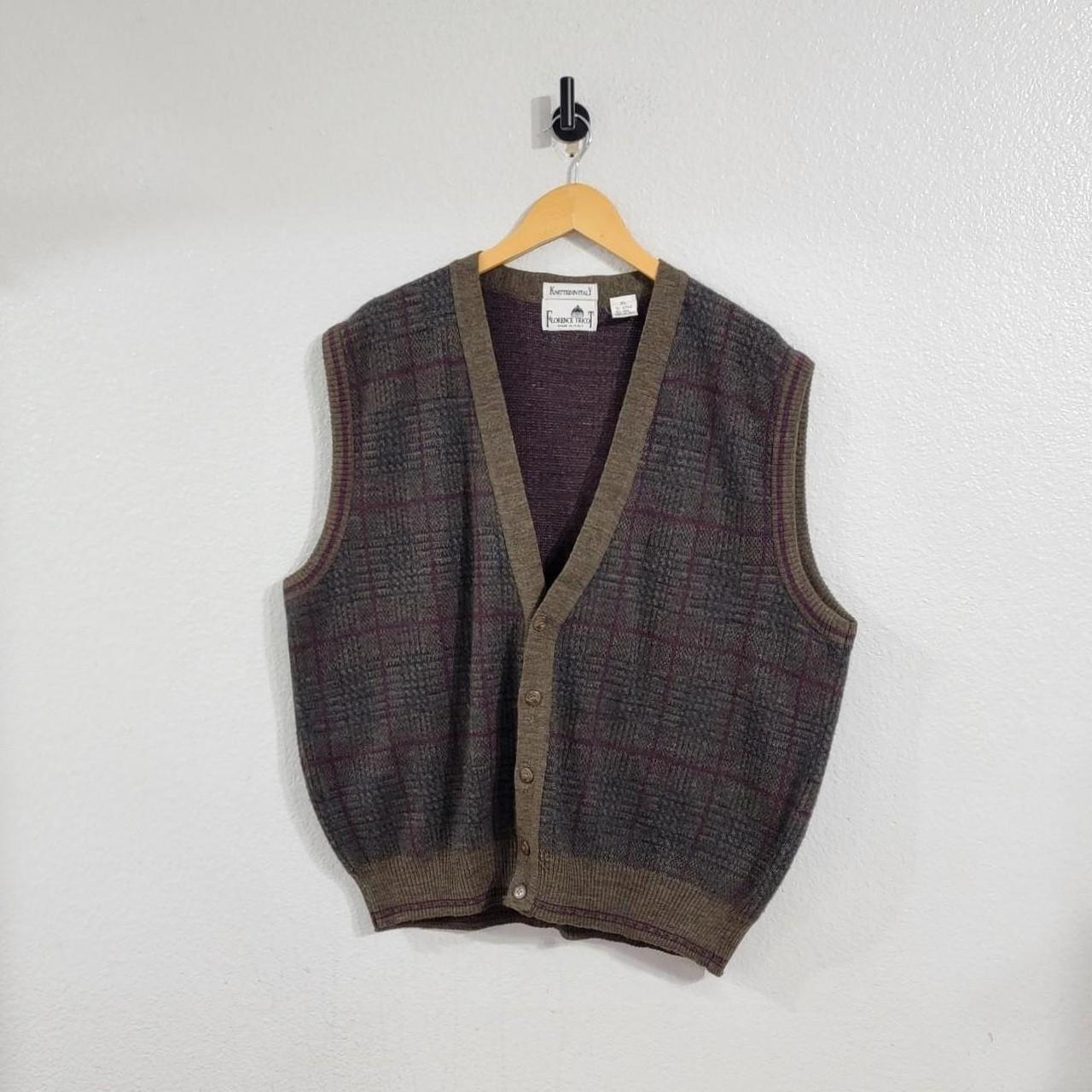 Vintage Knitted Essential Cardigan Vest - Men's... - Depop