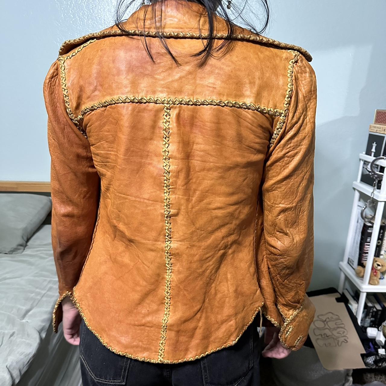 vintage 1970s north beach leather jacket, genuine