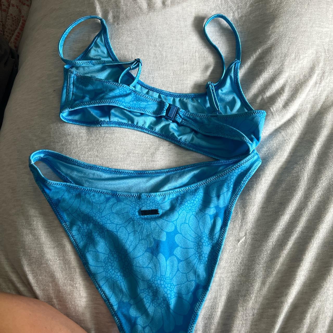 Triangl Women's Blue Swimsuitonepiece Depop