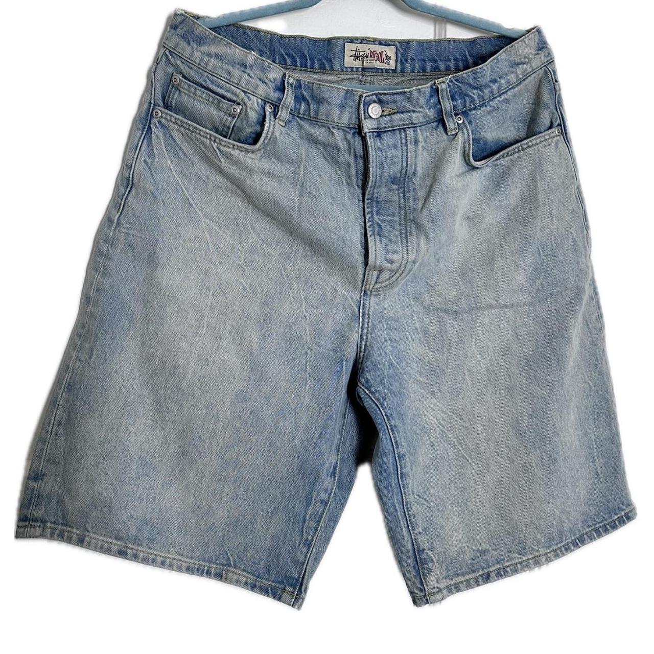 STUSSY RAW DENIM BIG OL' SHORTS Size 33 #stussy... - Depop