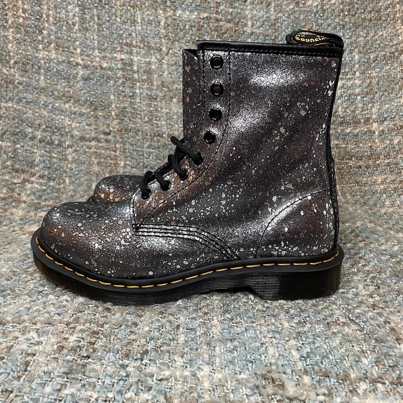 Midnight black pascal 8 eye glitter boots online