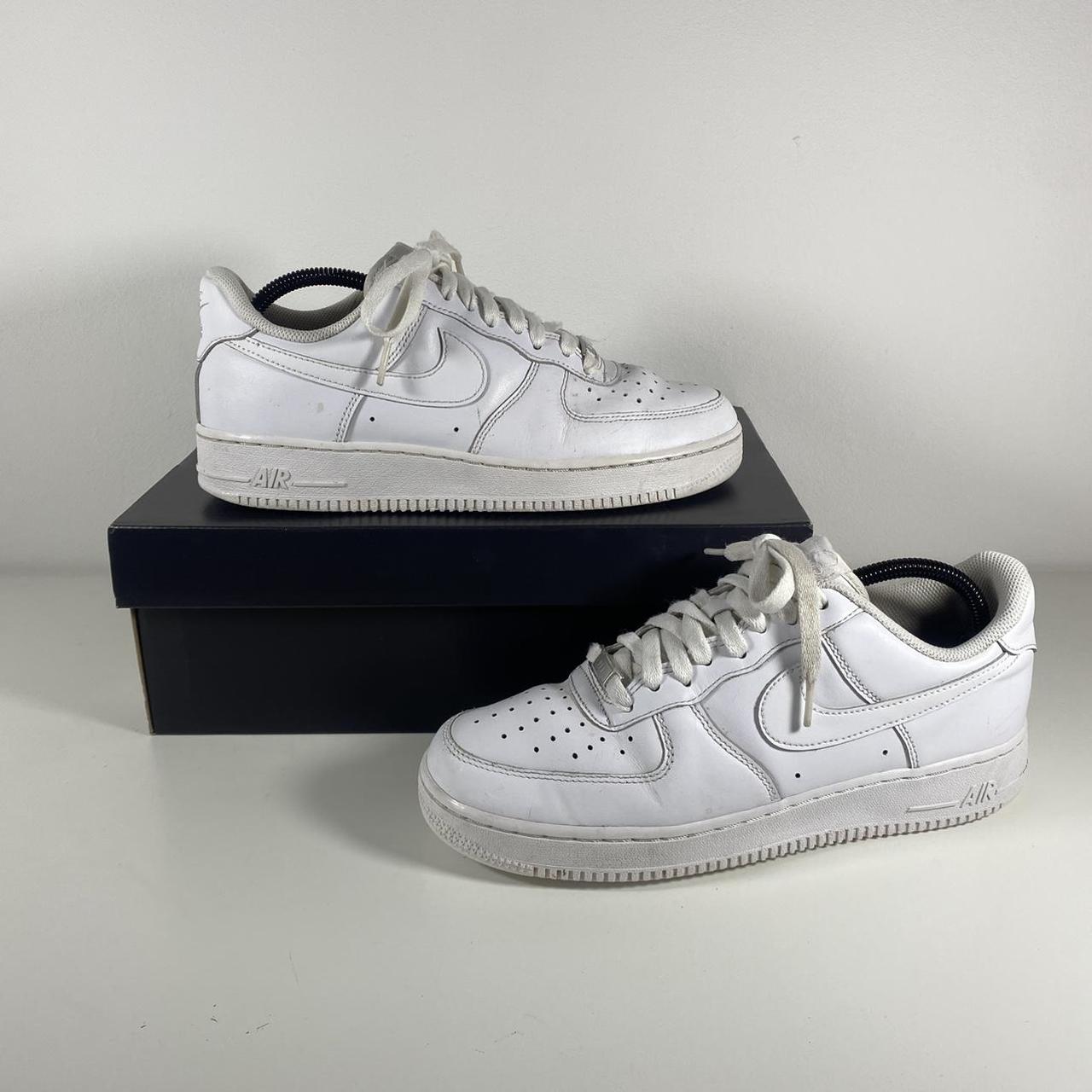 Nike Air Force 1 White 👟 Uk 7.5 Fair Condition -... - Depop