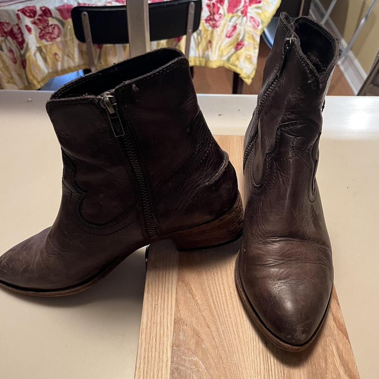 frye booties brown