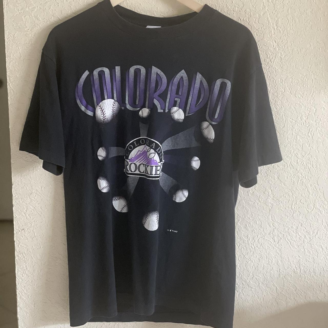 vintage 1993 Logo 7 Colorado Rockies tee. ⚾️ size - Depop