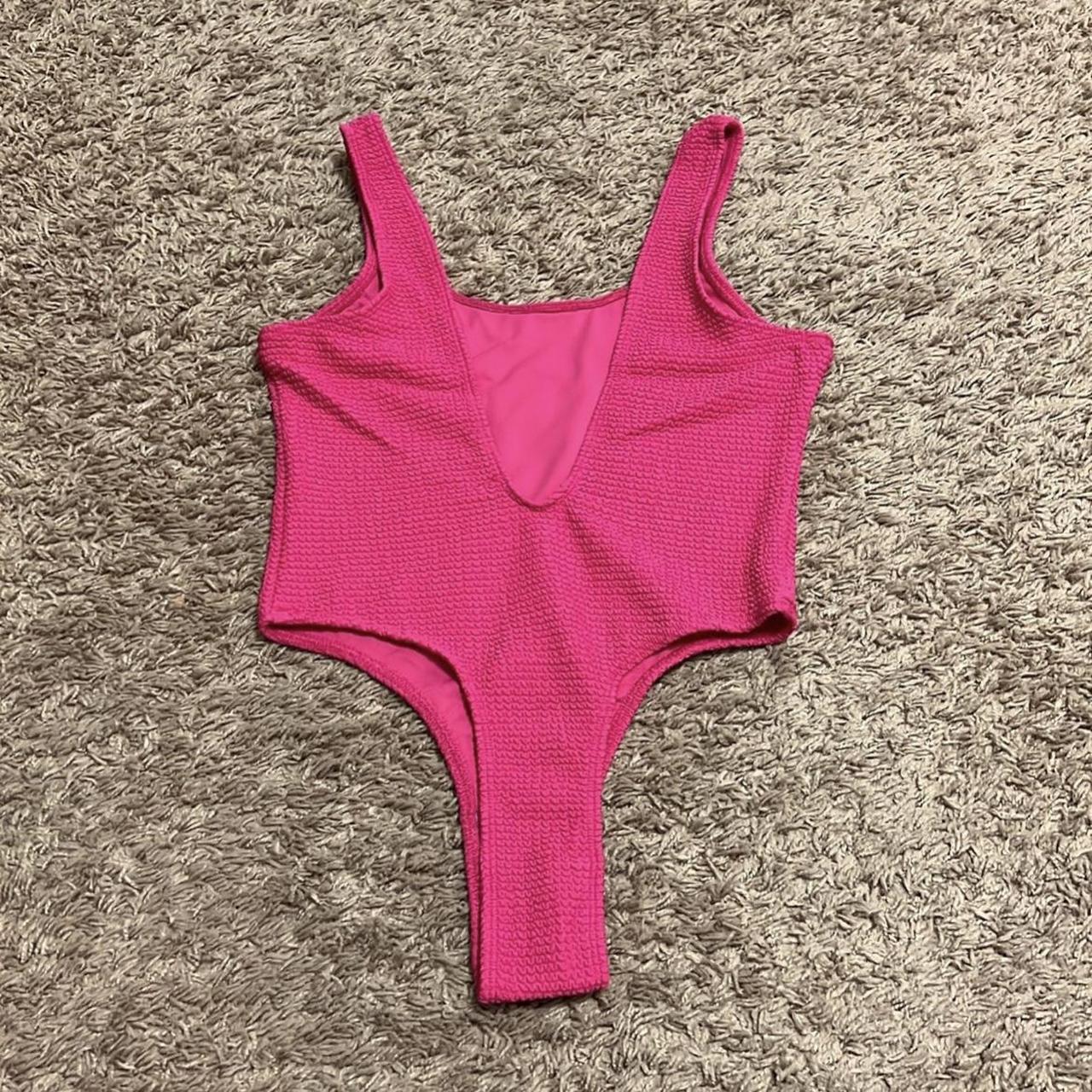 Women's Pink Swimsuitonepiece Depop