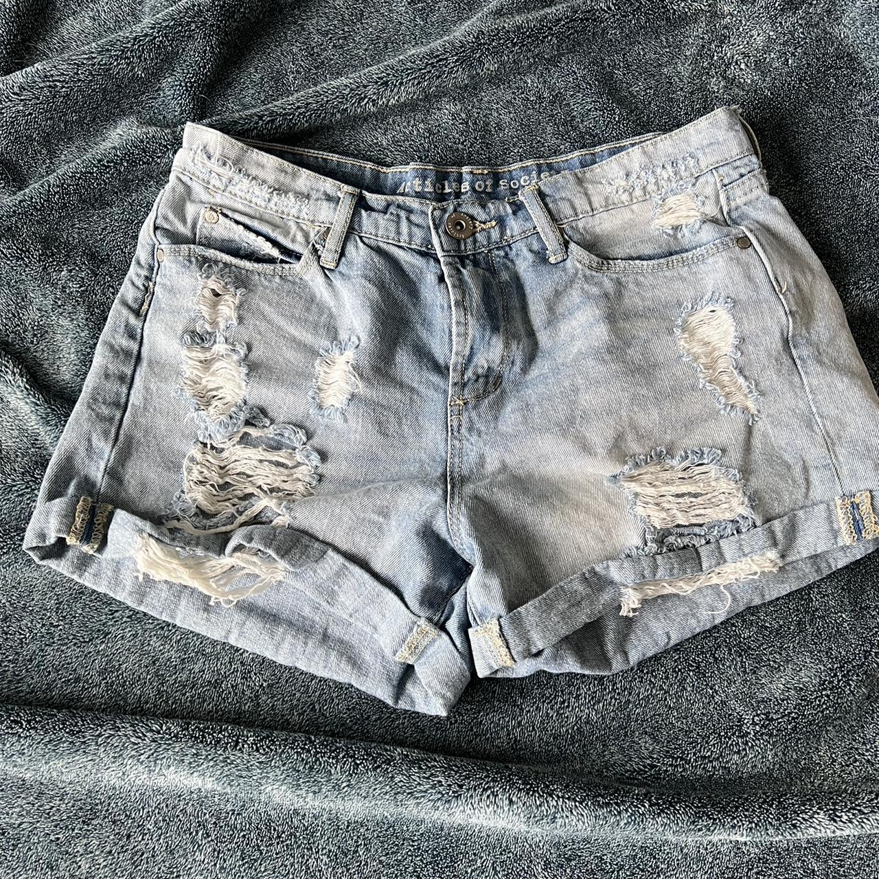 Articles Of Society Women S Blue Shorts Depop