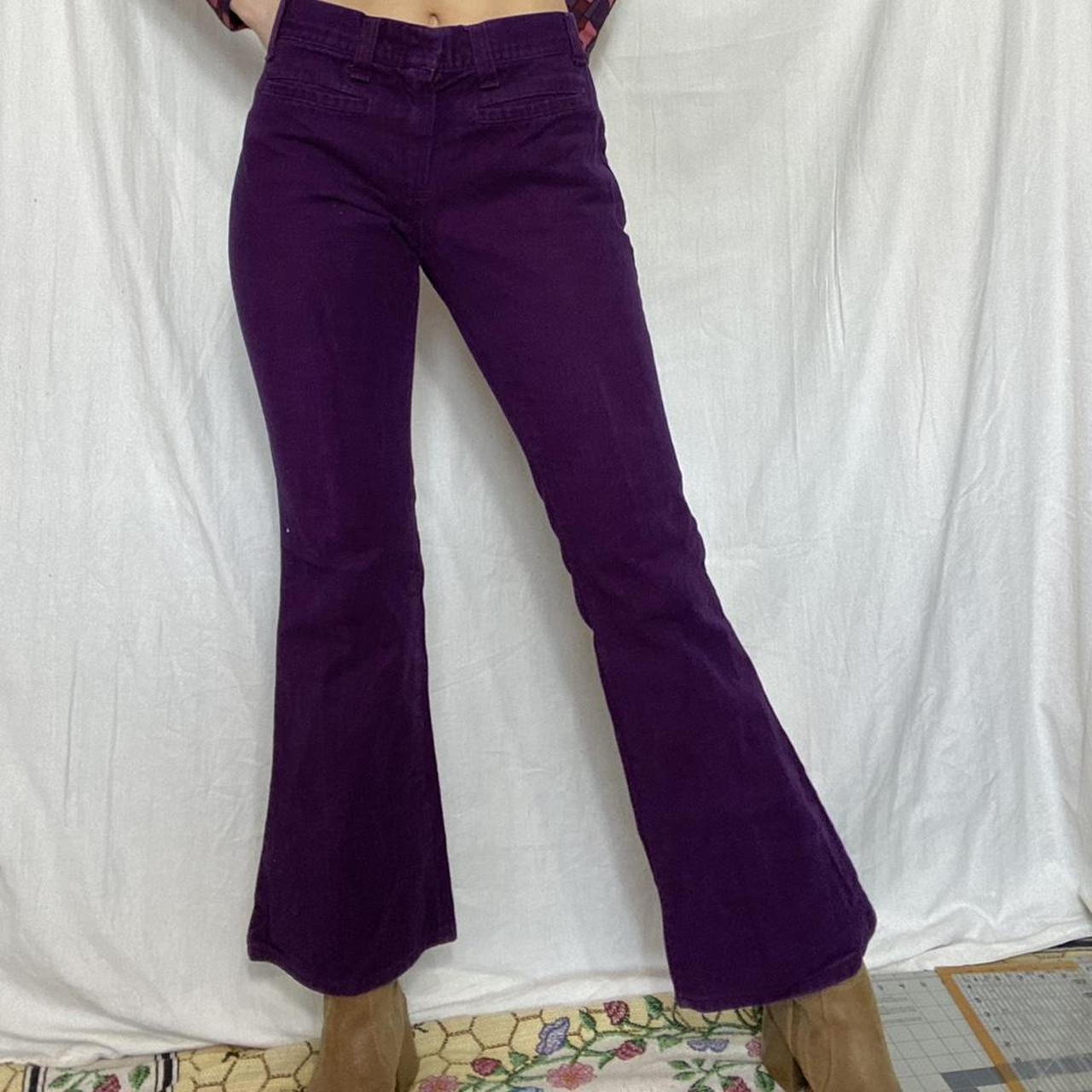 American Vintage Women's Purple Trousers | Depop