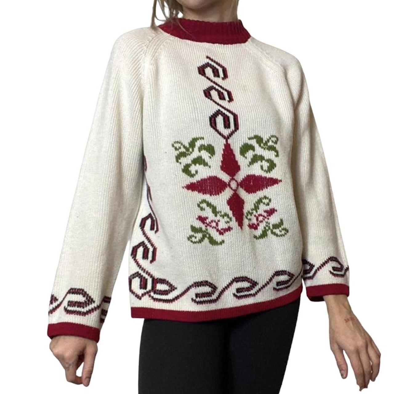 Vintage European sweater. Christmas colors but good...