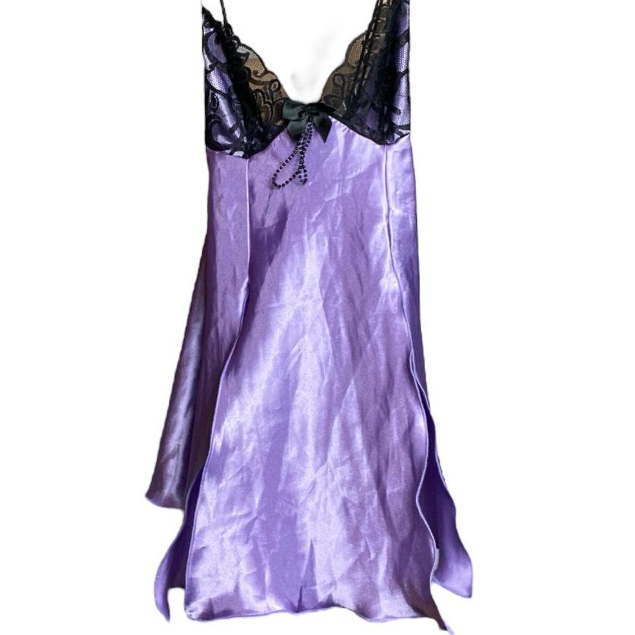 vintage lilac lavender frederick's of hollywood slip - Depop