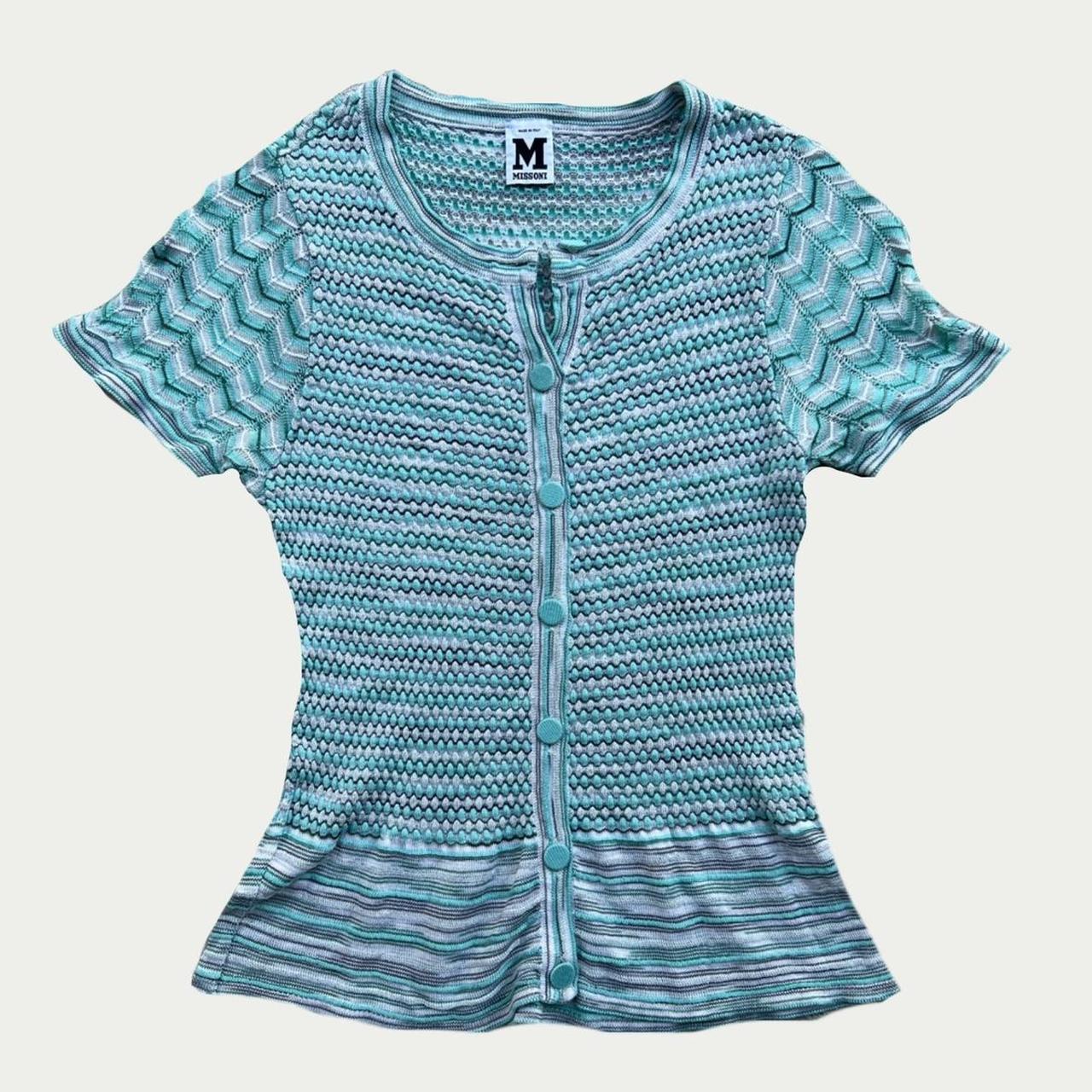 Missoni Women's Blue and Green Jumper