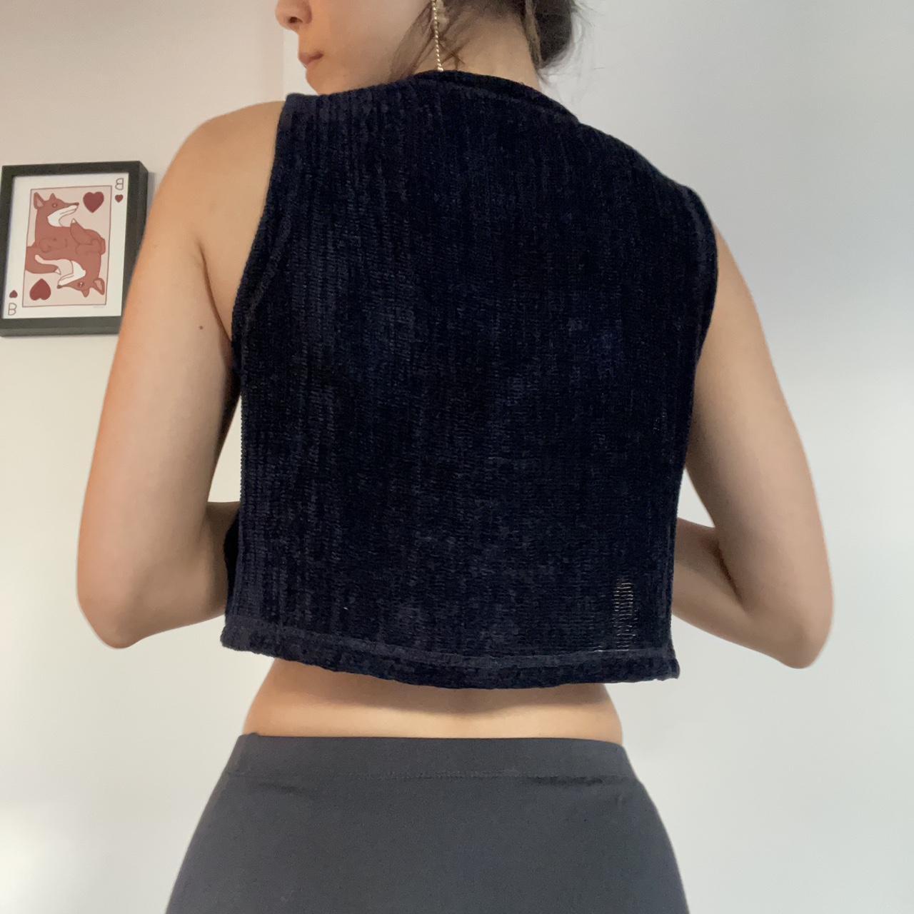 Ann Taylor Women's Navy and Blue Crop-top (2)